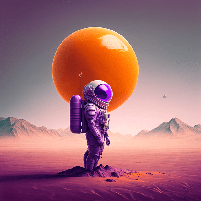 Astronaut on Mars